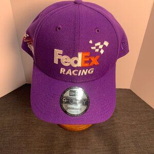 Joe Gibbs Racing NASCAR Fed Ex Toyota Purple Snap Back Hat New Era 9Forty